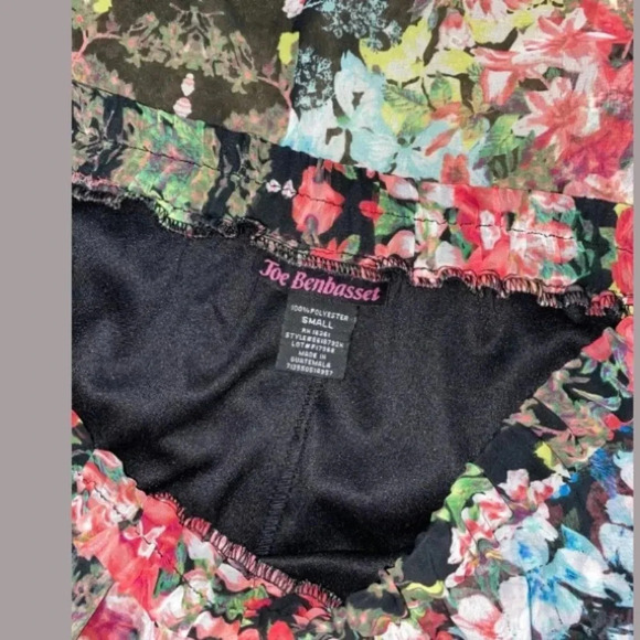 Joe B by Benbasset asymmetrical floral skirt sheer lined elastic waist 🦋 - Picture 4 of 5